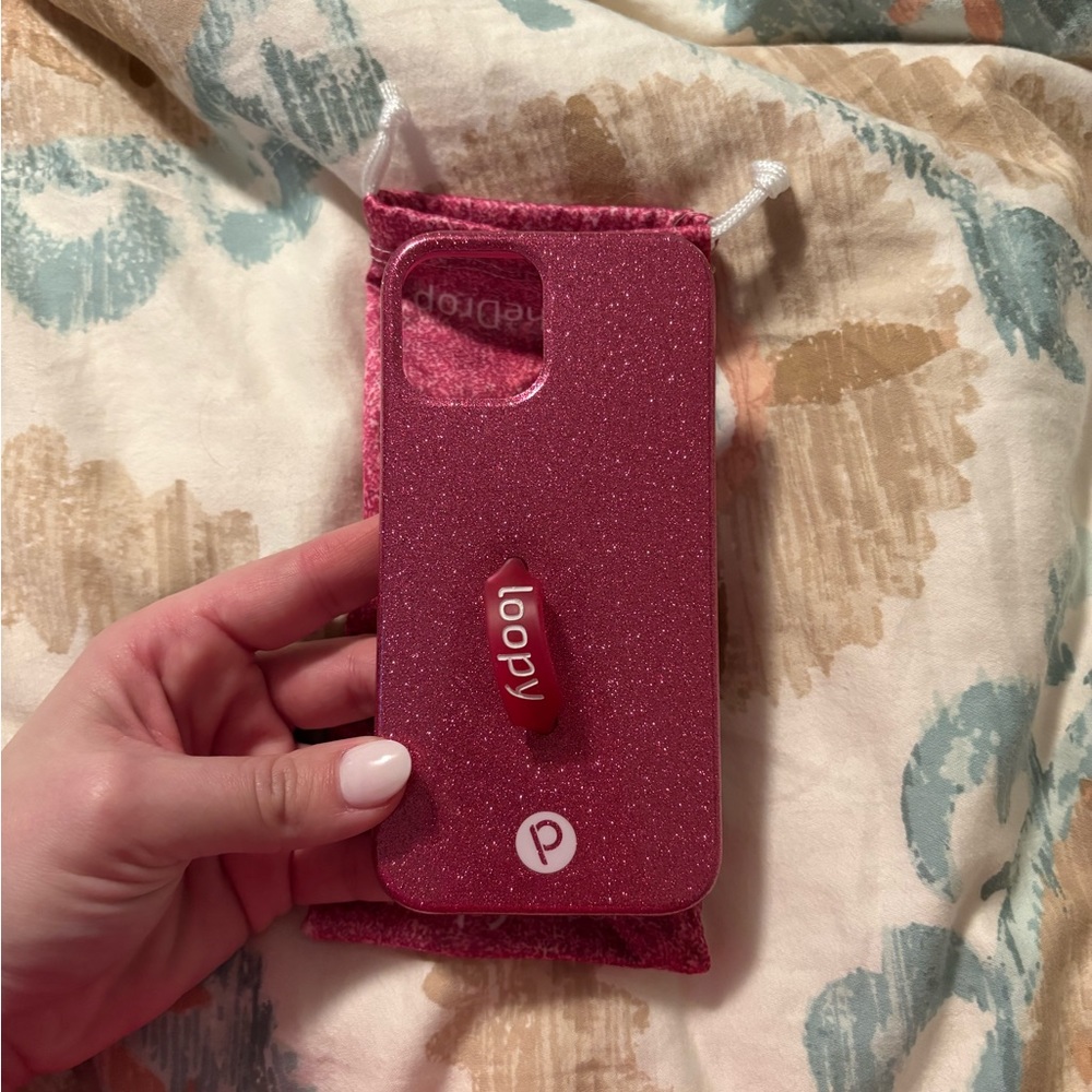 Loopy Case Pink Glitter Phone Case